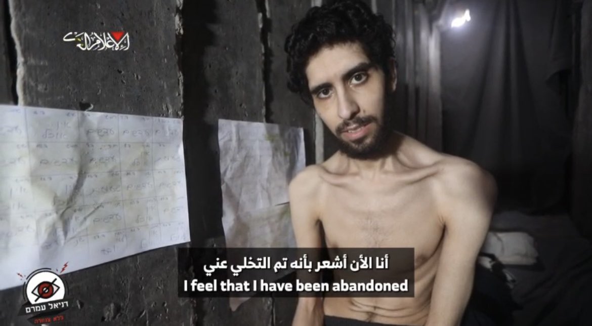 In a sane world, when a civilian is kidnapped from a music festival and reappears nearly two years later, starved, abused, and filmed digging his own grave, people care.

So where is the Red Cross?
Where is the UN?
Where are the human rights activists?

Do your job.