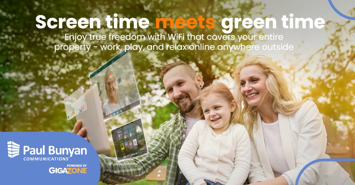 🌤️ Take Your GigaZone WiFi Even Further! Stay connected wherever life takes you—inside or out. Add GigaZone Outdoor WiFi and enjoy seamless coverage in your backyard, patio, garage, or anywhere around your home or business. Stream, work, or unwind outdoors without missing a beat.