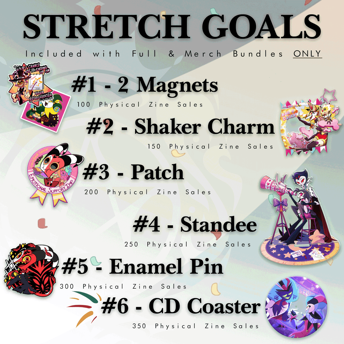 One Helluva Zine & A Happy Zine in Hell (@onehelluvazine) on Twitter photo ✨One Helluva Zine Final Stretch Goal Unlocked!✨
And with 1 day of spare! One Helluva Zine officially made it to the final stretch goal! The Crooked CD Coaster designed by the amazing <a href="/elleapdraws/">elleap ✨ Comms closed!</a> !
We still got AHZiH stretchgoals to unlock! So don't stop! ✨One Helluva Zine Final Stretch Goal Unlocked!✨
And with 1 day of spare! One Helluva Zine officially made it to the final stretch goal! The Crooked CD Coaster designed by the amazing <a href="/elleapdraws/">elleap ✨ Comms closed!</a> !
We still got AHZiH stretchgoals to unlock! So don't stop!