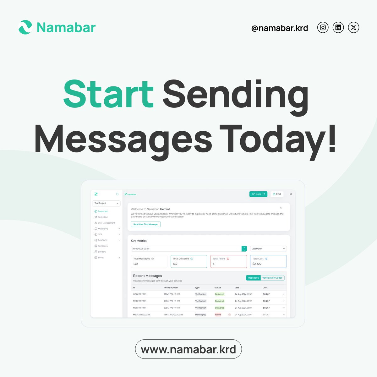 namabarkrd's tweet photo. customize, scale, and connect with Namabar.
لەگەڵ نامەبەر، شێوازی نامەناردن بۆ پێویستی خۆت فراوان بکە و بگۆڕە. https://t.co/t4CMAcglfB