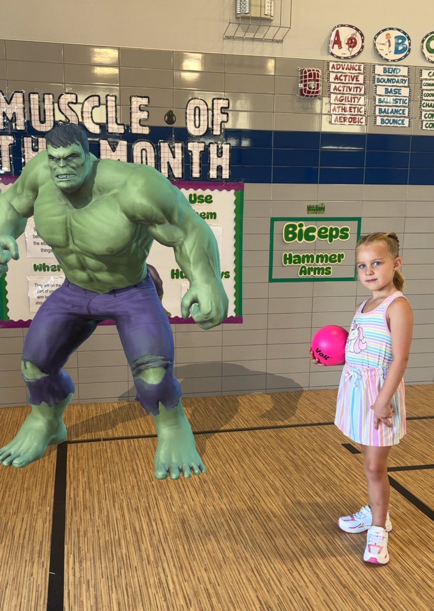 💪 MUSCLE OF THE MONTH – HULK STYLE! 💥

HULK comes to life when YOU flex your muscles and call his name! Each month, we’ll learn all about a different muscle—what it does, where it is, and how you use it. Get ready to learn, stretch, and HULK OUT in PE! 🟢💚