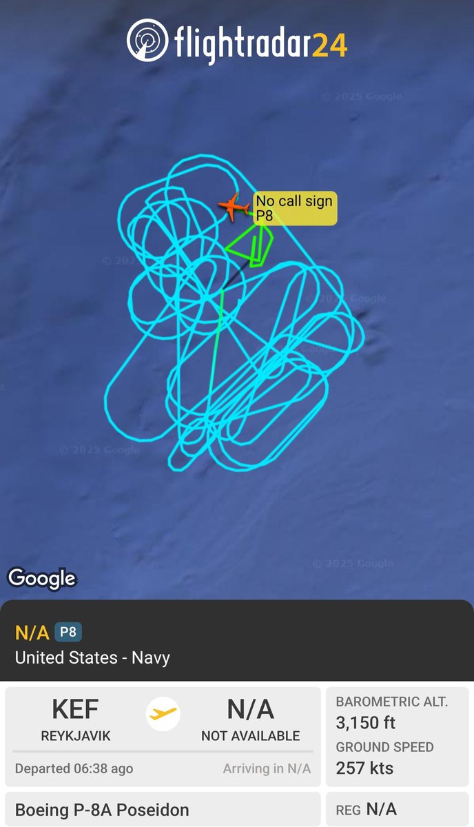 sipjack1776's tweet photo. P-8A update
#AE679D
Out of Reykjavik over the Denmark Strait https://t.co/6sVA0FcGcH
