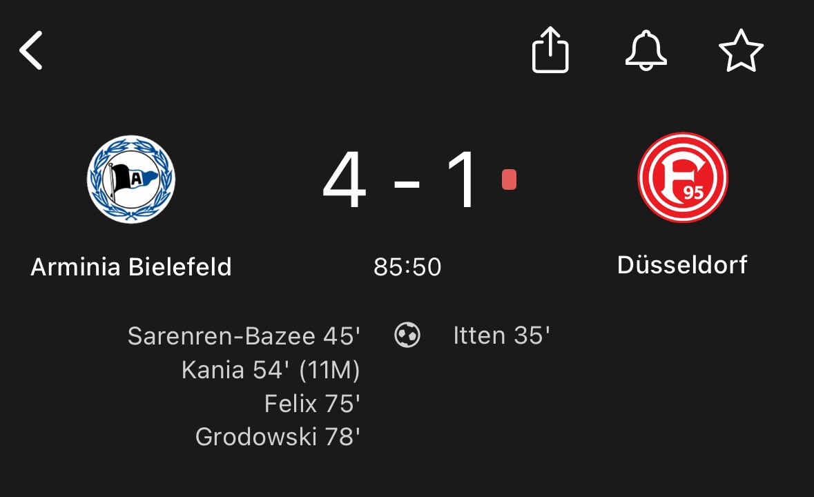 bielefeld ist ja so stark momentan, zum glück haben wir noch lange hin bis wir gegen die spielen müssen oder?😅