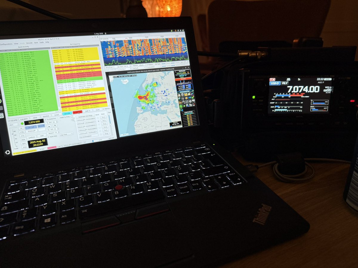 I am now on the 40m band with OZ/DA6BOC with only 10 watts and the IC-705.

#hanradio #amateurfunk #AmateurRadio #ft8