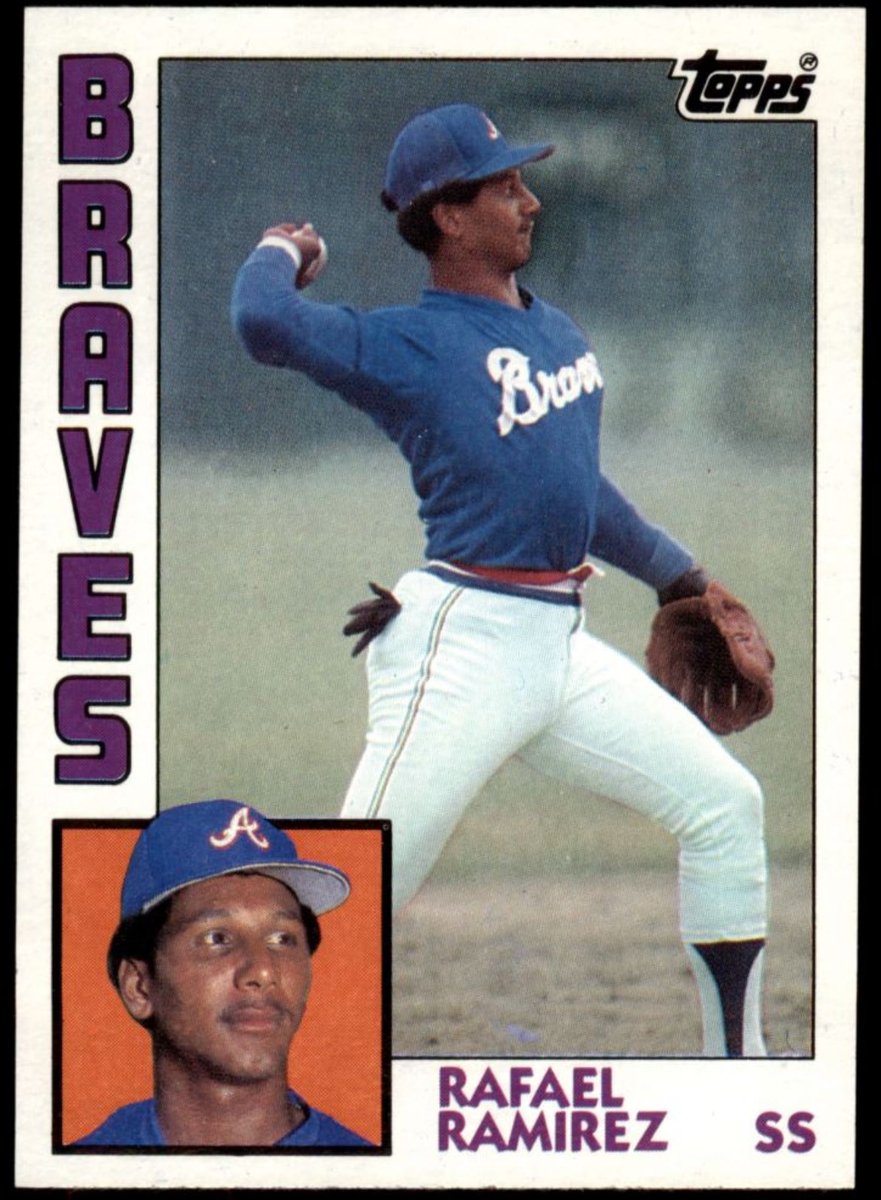 CardboardHistry's tweet image. Chalk it up to nostalgia &amp;amp; the powerful brainwashing of The Superstation #WTBS, but I'm betting I get significant agreement among my peers that this is the greatest infield of the '80s! 😁 #Braves #StatisticsBeDamned