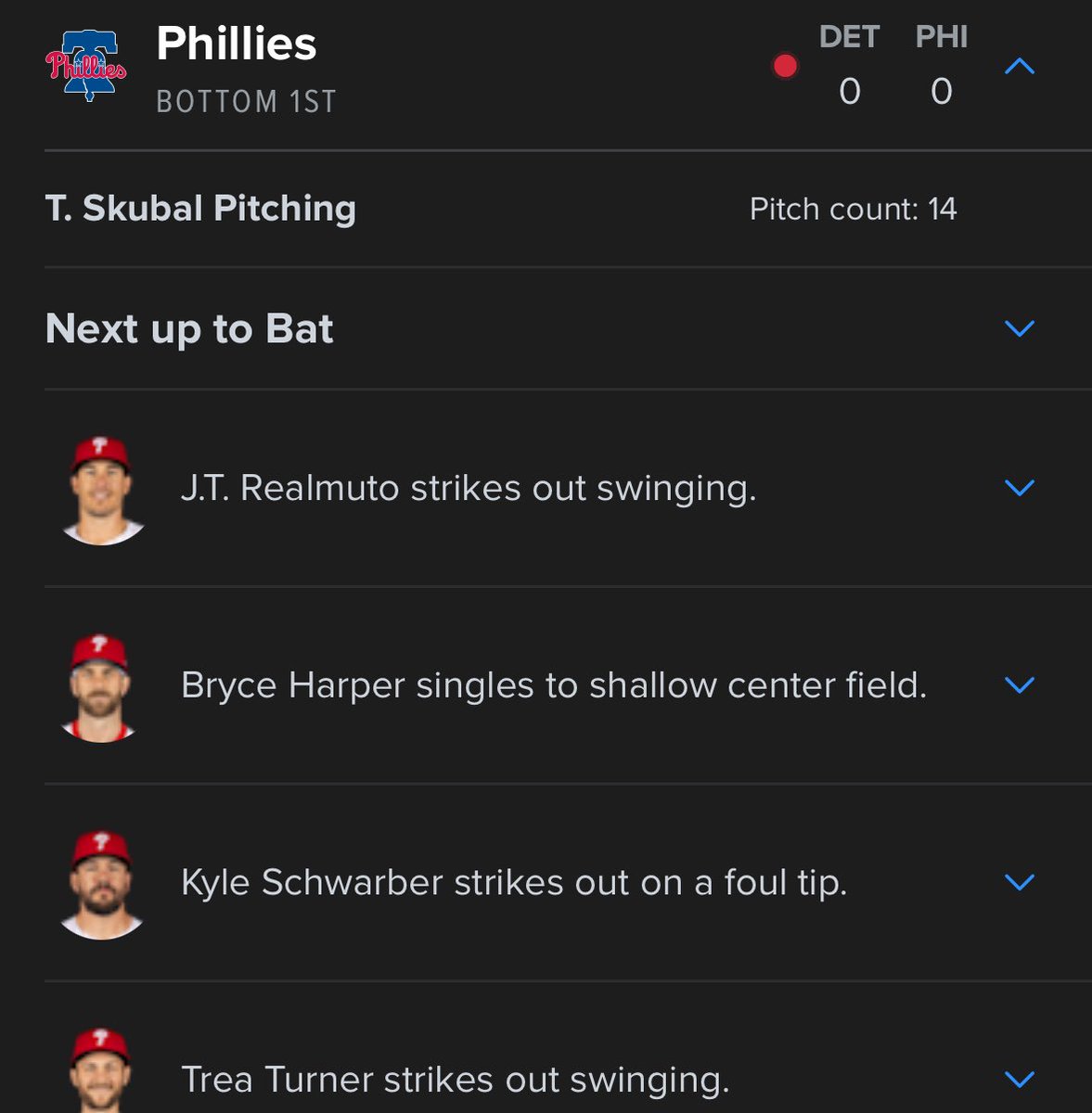 First Inning Cash #Tigers #Phillies <a href="/ActionNetworkHQ/">Action Network</a> #GamblingTwitter