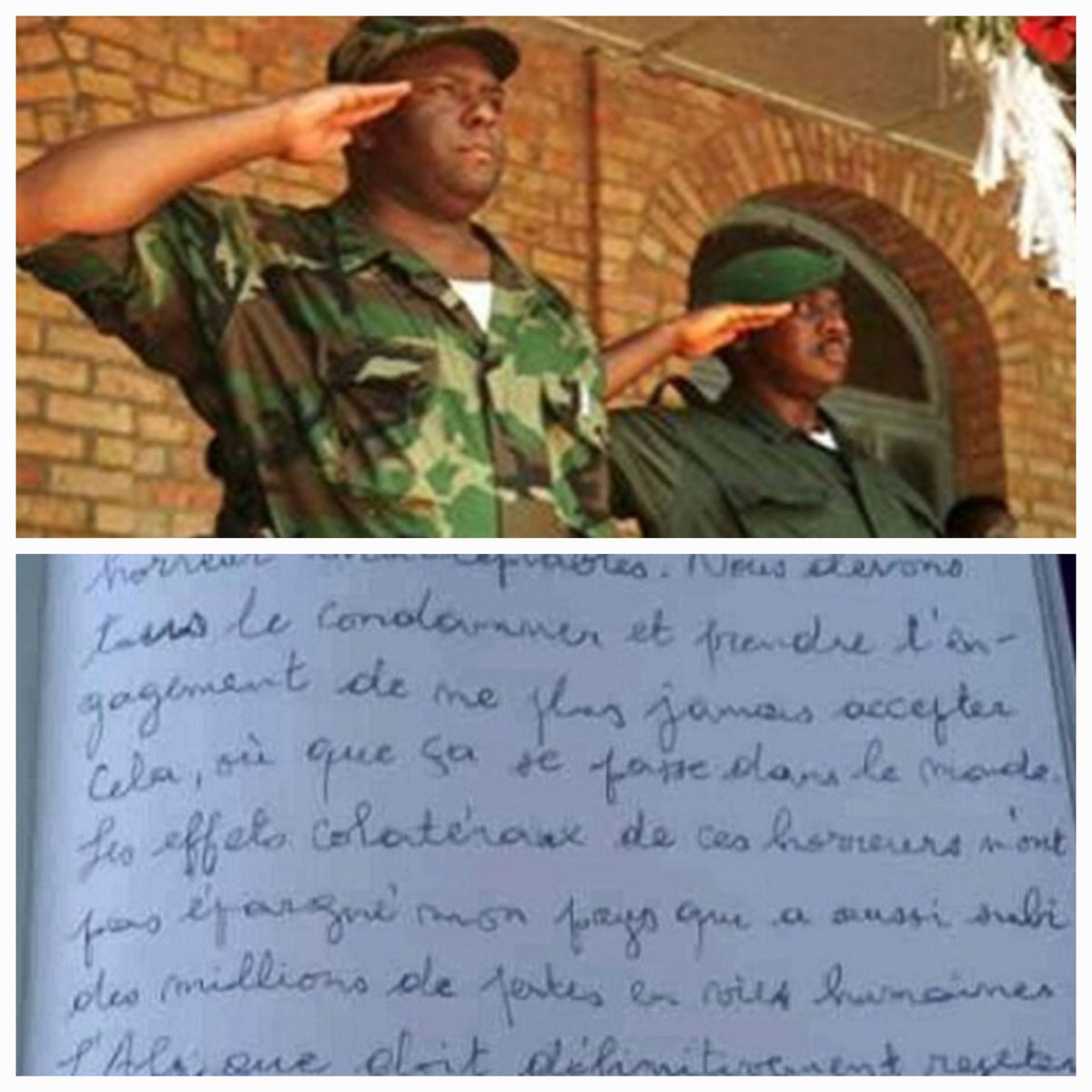 Une insulte aux victimes ! Après avoir baptisé les martyrs congolais des "effets colatéraux" collatéraux et détourné l'argent des morts, on vient verser des larmes de crocodile avec l'un des pires criminel de guerre de la RDC. De qui se moque-t-on et jusqu'à quand ?