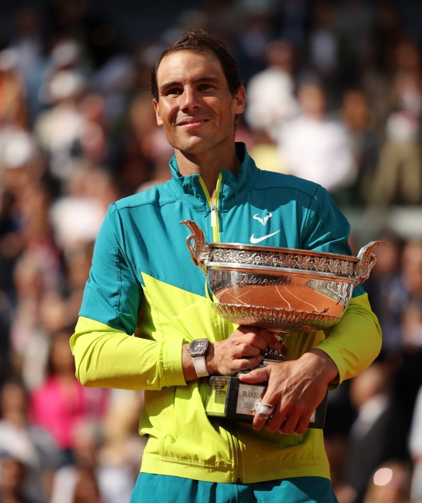 Gap between first and last Grand Slam won:

Nadal: 17 years (2005-2022) 

Federer: 15 years (2003-2018) 

Djokovic: 15 years (2008-2023) 

GOAT longevity.