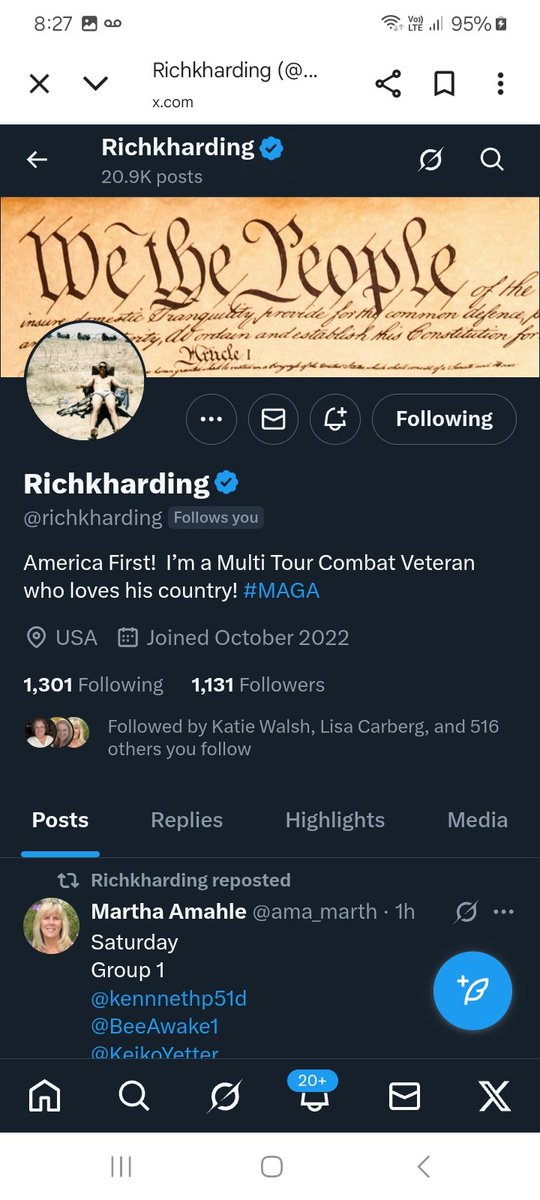KJW (@hawkesbay69) on Twitter photo Let's connect with this veteran and take him over the 1.5 mark please give <a href="/richkharding/">Richkharding</a> a follow, repost πͺ π«Ά π π₯ πΊπΈ π«‘ Let's connect with this veteran and take him over the 1.5 mark please give <a href="/richkharding/">Richkharding</a> a follow, repost πͺ π«Ά π π₯ πΊπΈ π«‘