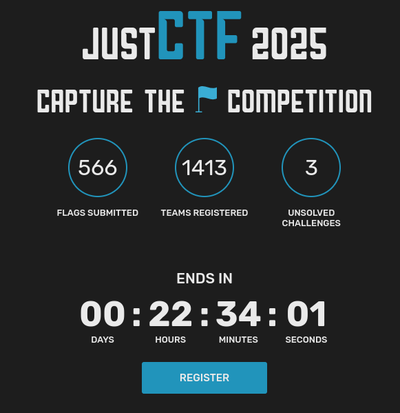 justCatTheFish (@justcatthefish) on Twitter photo Less than 23 hours to go, and 3 challenges still unsolved!
Check 2025.justctf.team
Shout-out to our sponsors!
<a href="/trailofbits/">Trail of Bits</a>
<a href="/osec_io/">OtterSec</a>
<a href="/HexRaysSA/">Hex-Rays SA</a>
<a href="/zellic_io/">Zellic</a> Less than 23 hours to go, and 3 challenges still unsolved!
Check 2025.justctf.team
Shout-out to our sponsors!
<a href="/trailofbits/">Trail of Bits</a>
<a href="/osec_io/">OtterSec</a>
<a href="/HexRaysSA/">Hex-Rays SA</a>
<a href="/zellic_io/">Zellic</a>