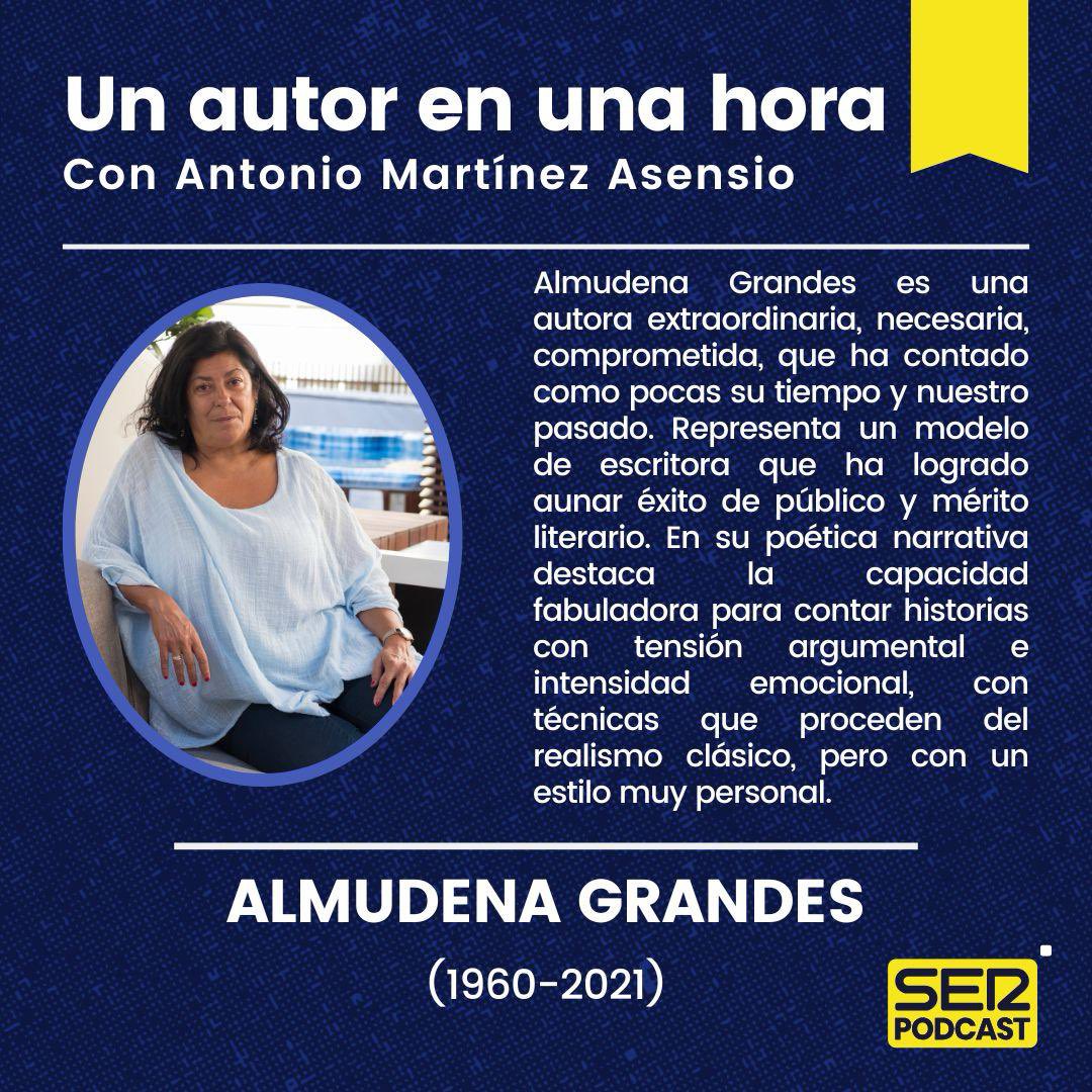 Un libro una hora (@1libro1hora) on Twitter photo 📚 ¡Nueva entrega de Un autor en una hora!
❤️ Dedicamos el episodio de hoy a Almudena Grandes, una de las figuras más importantes de nuestra literatura, autora de 'Las edades de Lulú' o las entregas de 'Episodios de una guerra interminable', entre otros.
📲 YA en <a href="/SERPodcast/">SER Podcast</a> 📚 ¡Nueva entrega de Un autor en una hora!
❤️ Dedicamos el episodio de hoy a Almudena Grandes, una de las figuras más importantes de nuestra literatura, autora de 'Las edades de Lulú' o las entregas de 'Episodios de una guerra interminable', entre otros.
📲 YA en <a href="/SERPodcast/">SER Podcast</a>