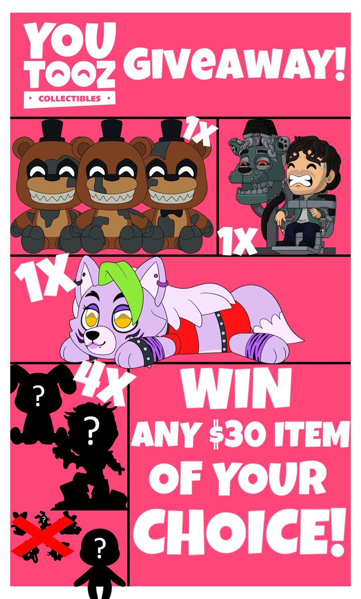 FNAFAlerts's tweet photo. We are currently down one prize. The third winner will be picked soon. Good luck! https://t.co/wJoKp9HSMm