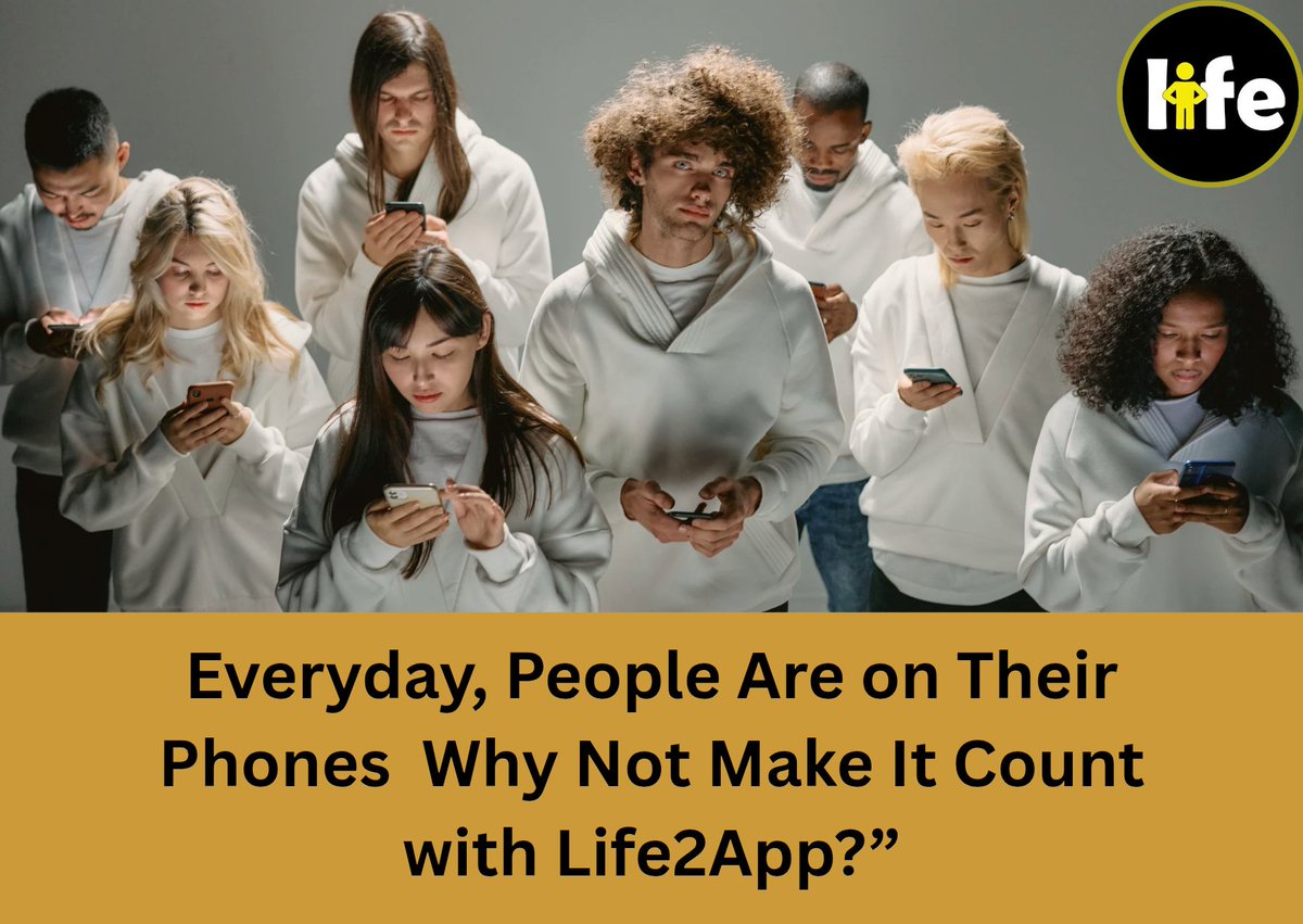 Hello champs! 👋
We all use our phones every day scrolling, tapping, and switching apps like it’s second nature. 📱
But what if just walking with your phone could actually reward you? That’s where #Life2App comes in. 🌍

💡 Whether you're in the office, at home, or commuting