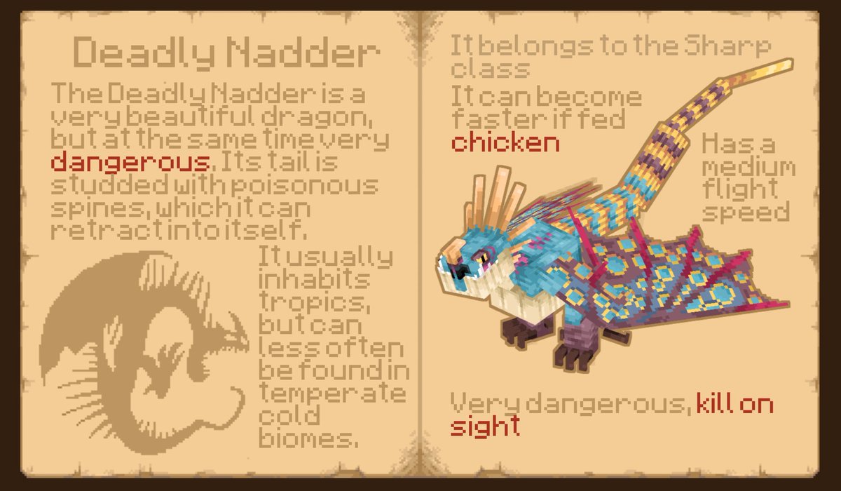 SergejKudr32976's tweet image. Some details about the Deadly Nadder
And that&apos;s not all 🤫
#minecraft #mod #addon #blockbench #httyd