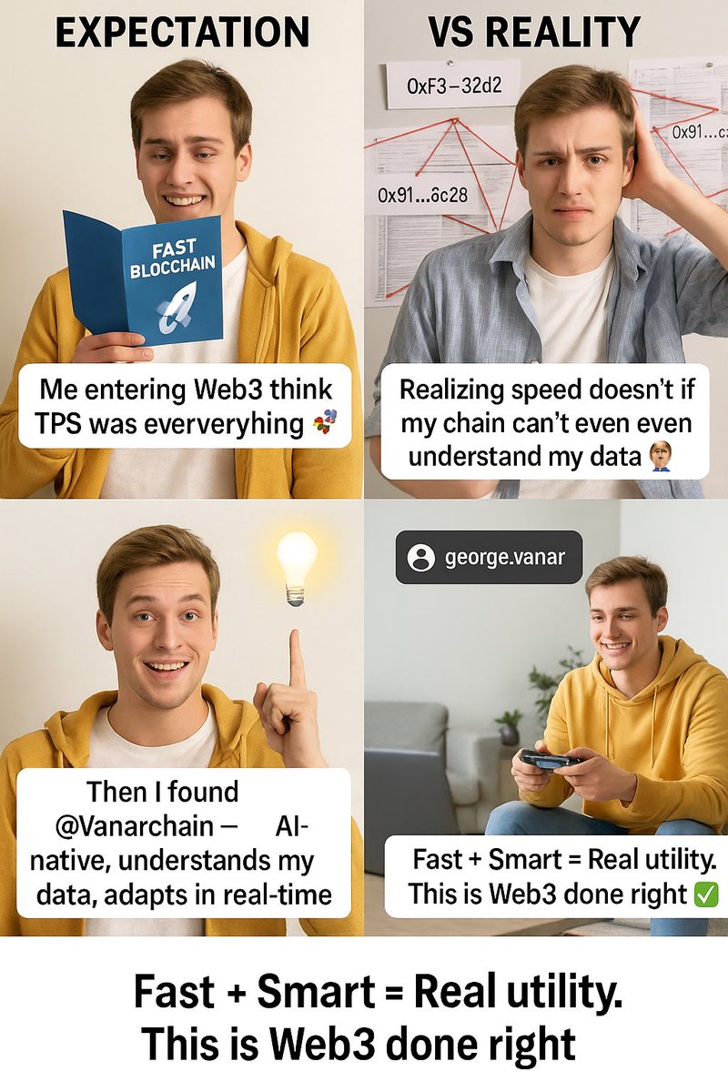 TPS was cute… until I realized my chain couldn’t even understand my data.

Then I found <a href="/Vanarchain/">Vanar</a> AI-native, smart, and built for real-world use.
Fast + Smart = Real utility ✅
