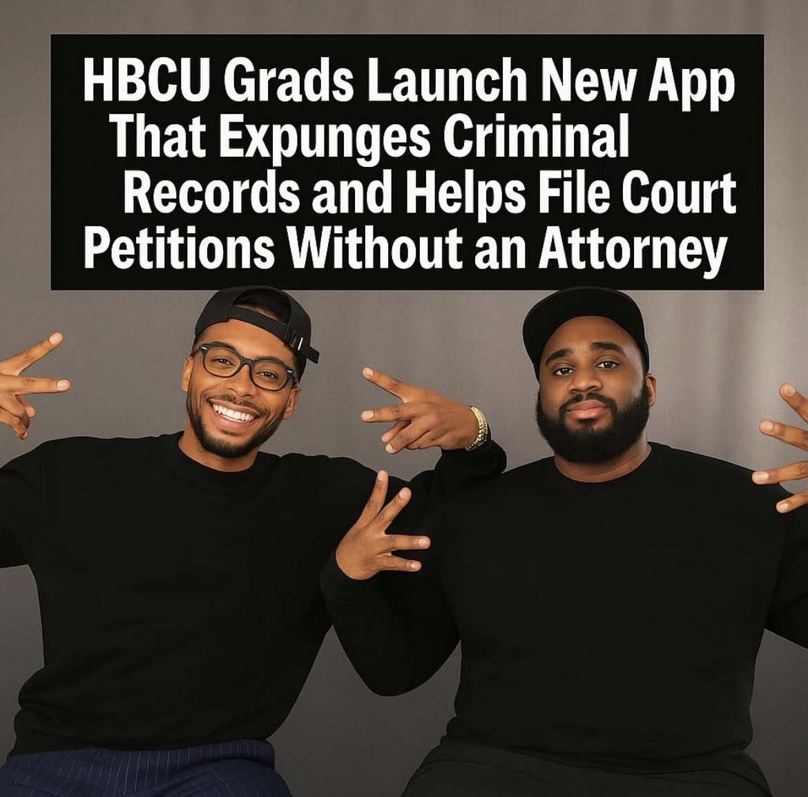 Hey Cousins!
Meet Lawrence Blackmon and Roger Roman, two Black entrepreneurs who graduated from Howard University, and are now the founders of LegalEase, a Black‑owned justice‑tech that helps people discover expungement eligibility —no attorney required.
#BlackMen  #BlackLove