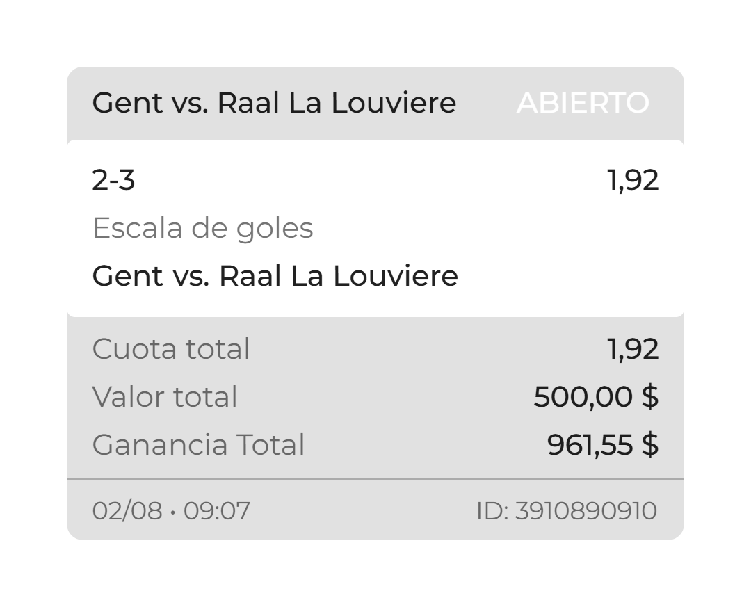 MIKLO APP (@mikloapp) on Twitter photo 🎉 ¡Ludópatas, el día de ayer fue PERFECTO! ⚡
Queremos seguir en la misma dirección 🚀
🔹 Les comparto el siguiente pick:
⚽ Soccer | Bélgica | Gent
🎯 Escala de goles 2-3
📌 Lo encuentras en <a href="/Micasinocom/">MiCasino.com | Apuestas deportivas</a> ¡Síganlo!
💸 Usa mi código MIKLO y obtén beneficios exclusivos 🔥
👉 🎉 ¡Ludópatas, el día de ayer fue PERFECTO! ⚡
Queremos seguir en la misma dirección 🚀
🔹 Les comparto el siguiente pick:
⚽ Soccer | Bélgica | Gent
🎯 Escala de goles 2-3
📌 Lo encuentras en <a href="/Micasinocom/">MiCasino.com | Apuestas deportivas</a> ¡Síganlo!
💸 Usa mi código MIKLO y obtén beneficios exclusivos 🔥
👉