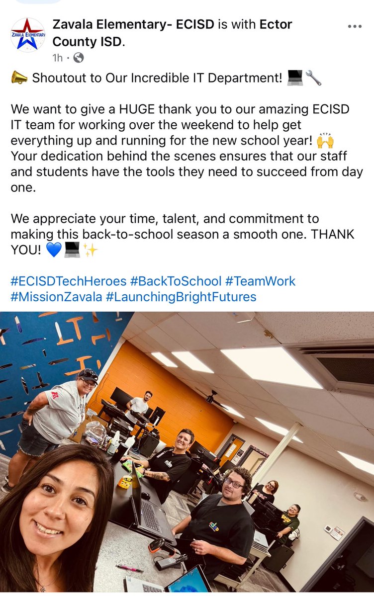 ECISD Technology Support (@tech_ecisd) on Twitter photo Supporting #teamECISD staff is our favorite way to Saturday! ๐ป๐ช๐ผ๐ฅณ๐๐ซถ๐ผ #backtoschool #customerservice <a href="/EctorCountyISD/">Ector County ISD</a> Supporting #teamECISD staff is our favorite way to Saturday! ๐ป๐ช๐ผ๐ฅณ๐๐ซถ๐ผ #backtoschool #customerservice <a href="/EctorCountyISD/">Ector County ISD</a>