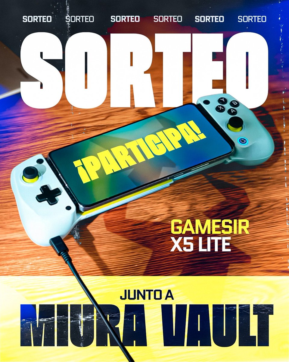 Hoy nuestros compañeros de <a href="/MiuraVault/">Miura Vault</a> nos han dado un regalo para uno de vosotros. 

Vamos a sortear un mando GameSir X5 Lite 🎁

Para participar:
-MG &amp; RT ❤️
-Seguir a <a href="/MelillaTitans/">Melilla Titans</a> y <a href="/MiuraVault/">Miura Vault</a>
-Mencionar a 2 amigos

#WeAreTitans || #iMelillaDigitalHub