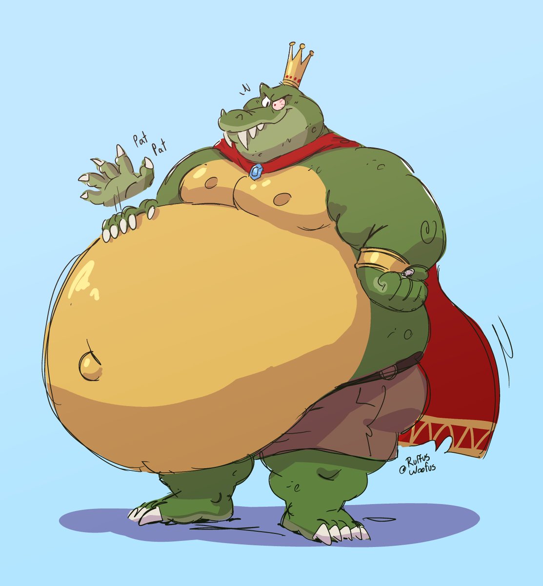 First doodle of King K Rool for training 🐊👑

#fanart #furryart #KingKRool