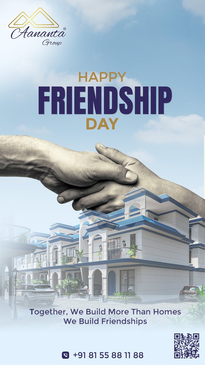 aanantagroupind's tweet image. Happy Friendship Day!
Together, we build more than just homes — we build friendships that last a lifetime.
.
.
.
#HappyFriendshipDay #BuildingFriendships #AanantaGroup #TogetherWeGrow #FriendshipGoals #HomesWithHeart #CelebrateTogether #FriendshipFoundation #RealConnections