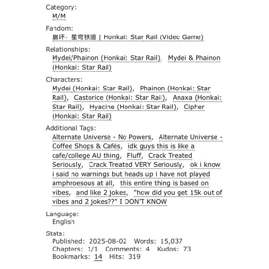 gotta promo the fic for my friend cas who doesn’t use twitter

☀️ phaidei college/cafe au
☀️ 15k words
☀️tooth rotting fluff, crack treated incredibly seriously

🔗⬇️