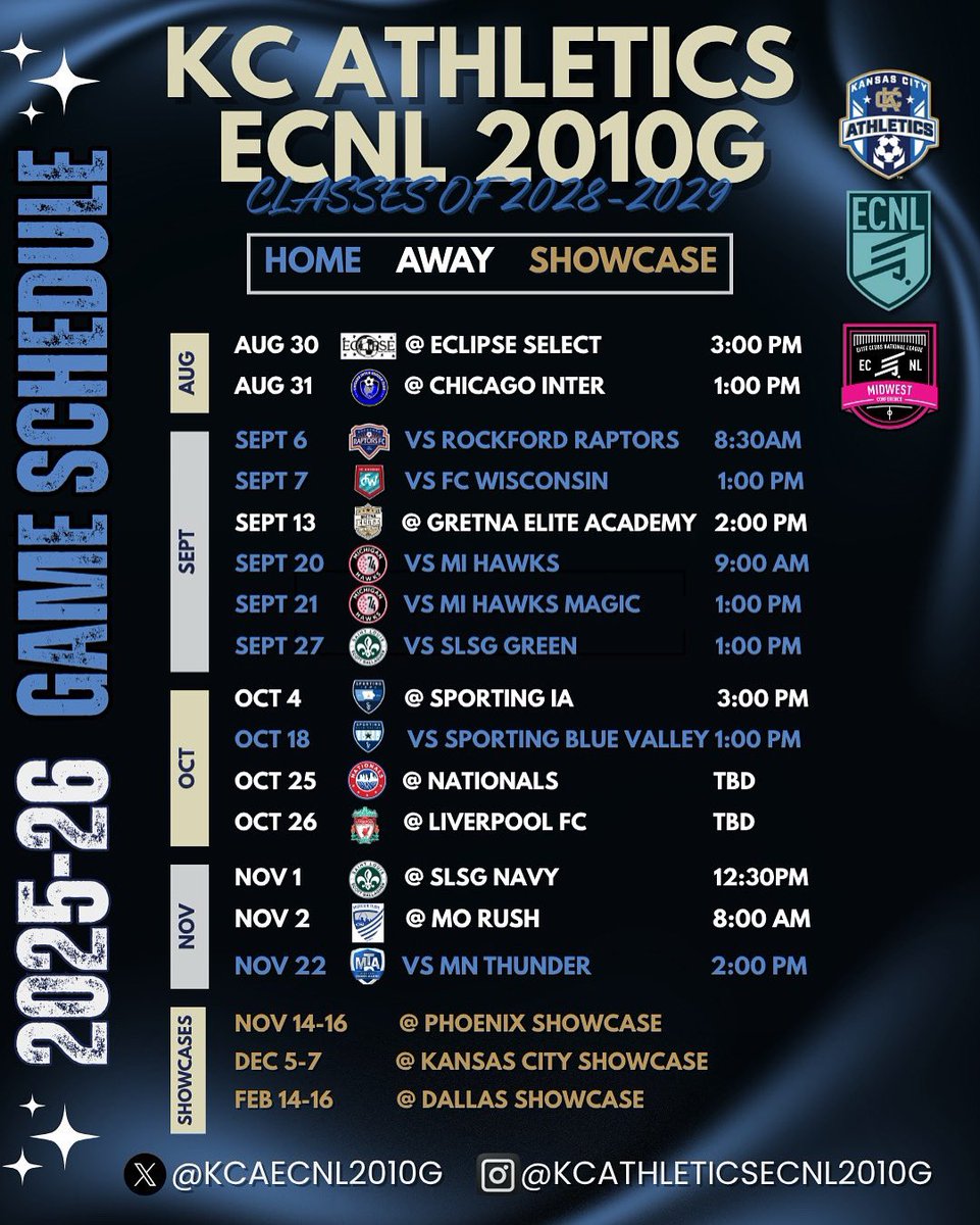 Julia Stanley (@juliastanley_20) on Twitter photo I am looking forward to the upcoming season! Here’s my schedule!
<a href="/MarcusKelcher/">Marcus Kelcher</a> <a href="/TopDrawerSoccer/">TopDrawerSoccer</a> <a href="/ImCollegeSoccer/">College Soccer Truth ™</a> <a href="/KCAECNL2010g/">KC Athletics Academy Elite 2010 ECNL</a> <a href="/AthleticsKC/">KC Athletics Soccer Club</a> I am looking forward to the upcoming season! Here’s my schedule!
<a href="/MarcusKelcher/">Marcus Kelcher</a> <a href="/TopDrawerSoccer/">TopDrawerSoccer</a> <a href="/ImCollegeSoccer/">College Soccer Truth ™</a> <a href="/KCAECNL2010g/">KC Athletics Academy Elite 2010 ECNL</a> <a href="/AthleticsKC/">KC Athletics Soccer Club</a>