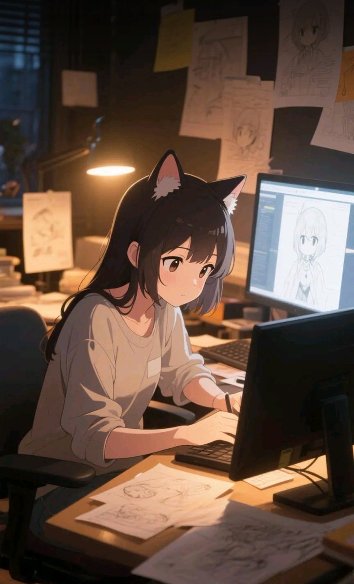 夜中に頑張って制作中です
#AIイラスト
