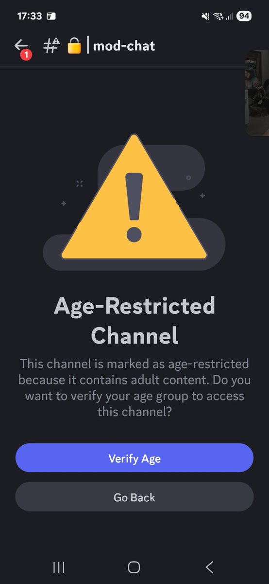 CaptInappropri8's tweet image. I moderate a #discord server ffs. This god damn piss take of a censorship in the UK can go to fuck. Verify my age to talk to the other mods and server team. #SmartMove 👍
#StarmerIsAWanker