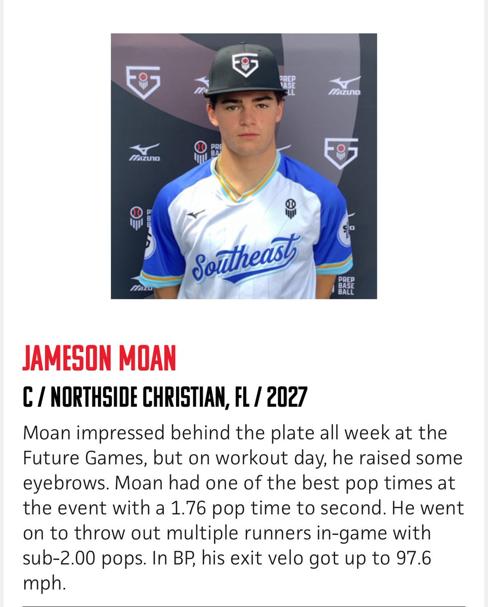 Jameson Moan (@jamesonmoan) on Twitter photo Thank you <a href="/PrepBaseballFL/">Prep Baseball Florida</a> had an amazing time at future games!
prepbaseballreport.com/profiles/FL/Ja…
<a href="/rocco_iervasi/">Rocco Iervasi Jr.</a> <a href="/CaydenHatcherFL/">Cayden Hatcher</a>
<a href="/orangeanddrew/">Drew Oldham</a> <a href="/JGoetzBaseball/">Justin Goetz</a> Thank you <a href="/PrepBaseballFL/">Prep Baseball Florida</a> had an amazing time at future games!
prepbaseballreport.com/profiles/FL/Ja…
<a href="/rocco_iervasi/">Rocco Iervasi Jr.</a> <a href="/CaydenHatcherFL/">Cayden Hatcher</a>
<a href="/orangeanddrew/">Drew Oldham</a> <a href="/JGoetzBaseball/">Justin Goetz</a>
