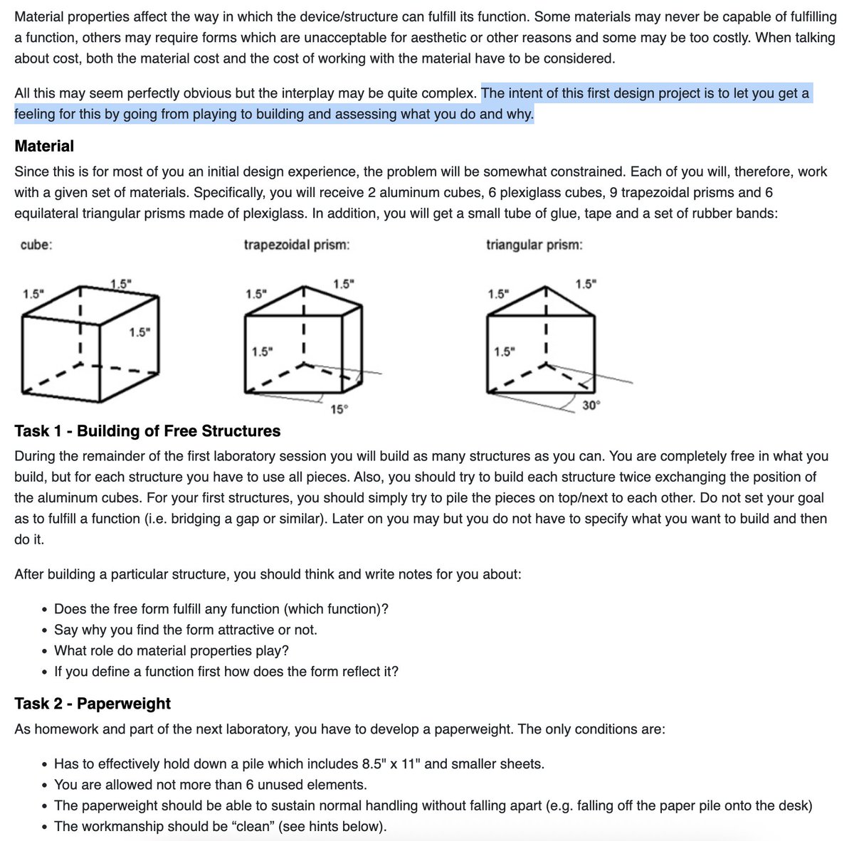 DynamicWebPaige's tweet image. 🏗️ more problem sets like this, please:
"Material properties affect the way in which the device/structure can fulfill its function.
Some materials may never be capable of fulfilling a function, others may require forms which are unacceptable for aesthetic or other reasons and…