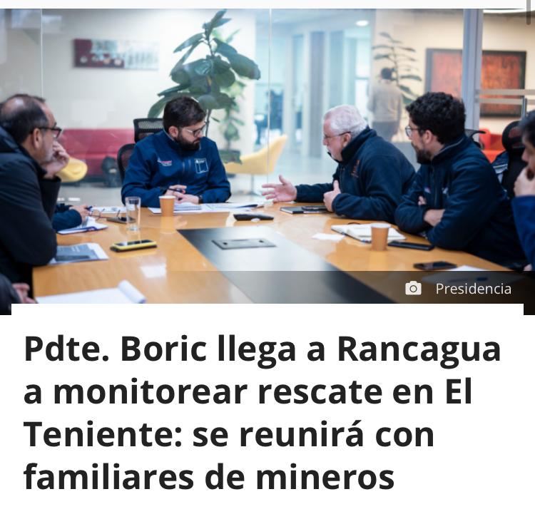 Se imaginan a Piñera llegando 24 horas después a "monitorear" desde un escritorio el accidente de El Teniente?

Pero a este vago  no se le puede pedir más...
