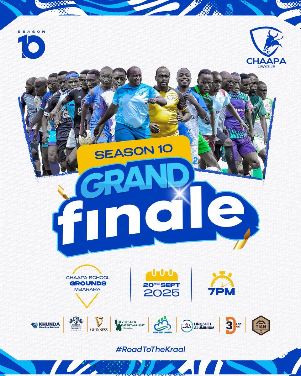 Arinaitwe Christian (@tianwoodworks) on Twitter photo 20th September 2025,
We all head to Mbarara for the <a href="/ChaapaLeague/">Chaapa League</a> grand finale
Mbarara is not ready
#RoadToTheKraal 20th September 2025,
We all head to Mbarara for the <a href="/ChaapaLeague/">Chaapa League</a> grand finale
Mbarara is not ready
#RoadToTheKraal