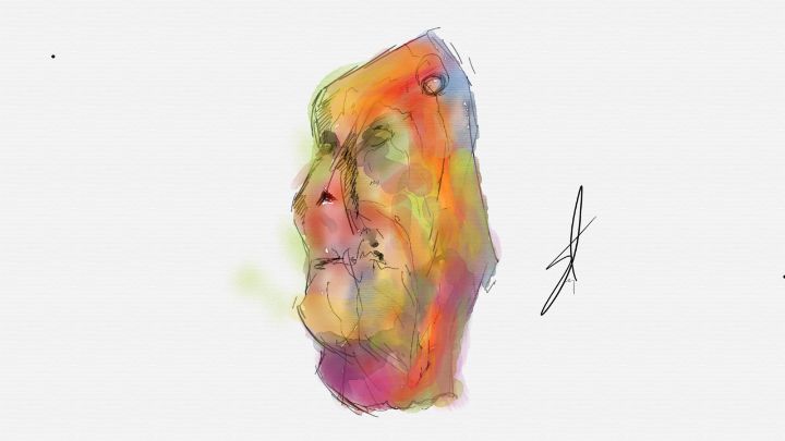 Art of the Day: "old face". Buy at: ArtPal.com/edbarragandg?i…