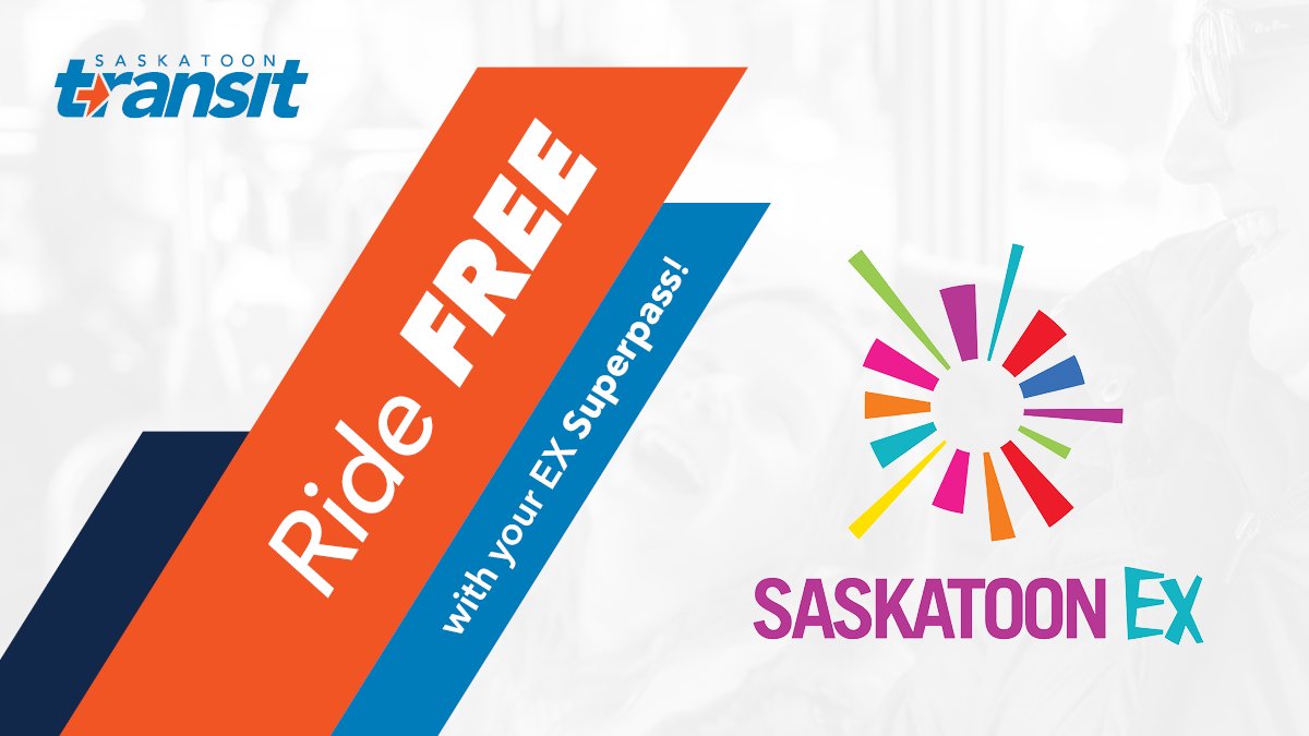 Come one, come all! 📣
Planning a family outing to the Saskatoon EX? Children Grade 8 and under always ride <a href="/stoontransit/">Saskatoon Transit</a> for free.
Superpass holders ride FREE to and from @prairielandpark.
📲 Plan your trip with the <a href="/transitapp/">Transit</a>!
For more info, visit: brnw.ch/21wUCsq
