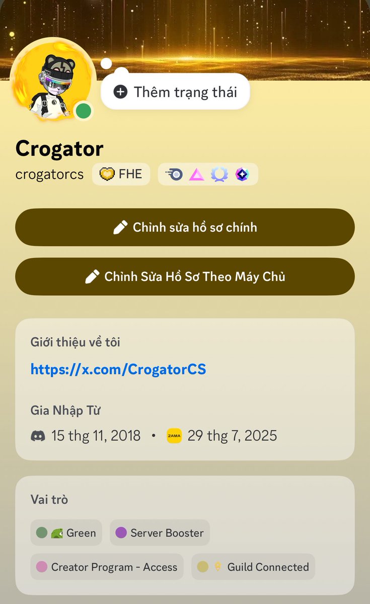 CrogatorCS's tweet image. Green role: A role in Zama&apos;s Discord channel brings a lot of fun and laughter. 😆

“The only role that matters is cinnamon rolls”

#ZamaCreatorProgram @zama_fhe