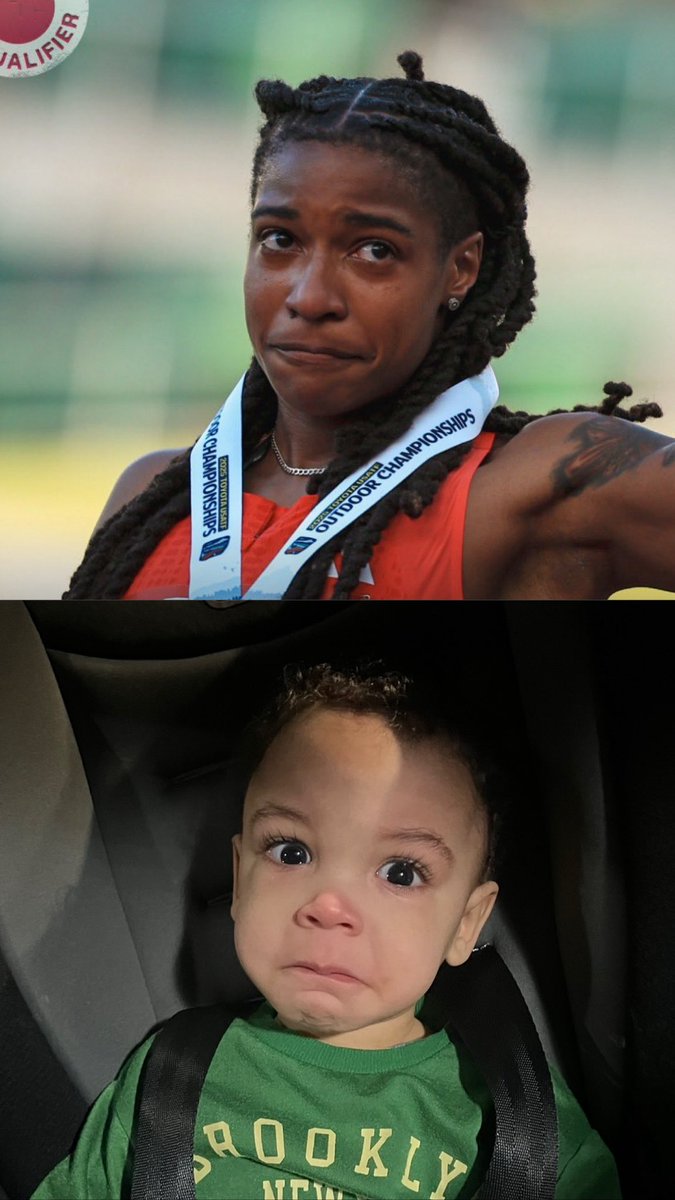 Don’t know if I stole my son’s crying face or he stole mine 😂😂