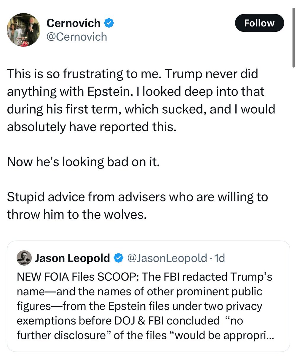 Epstein said he was Trump's "closest friend" for 10 years. They partied together. They famously arranged for 28 models to face off in a "calendar girl competition" at which they were the only attendees. So it's odd to say Trump "never did anything with Epstein."