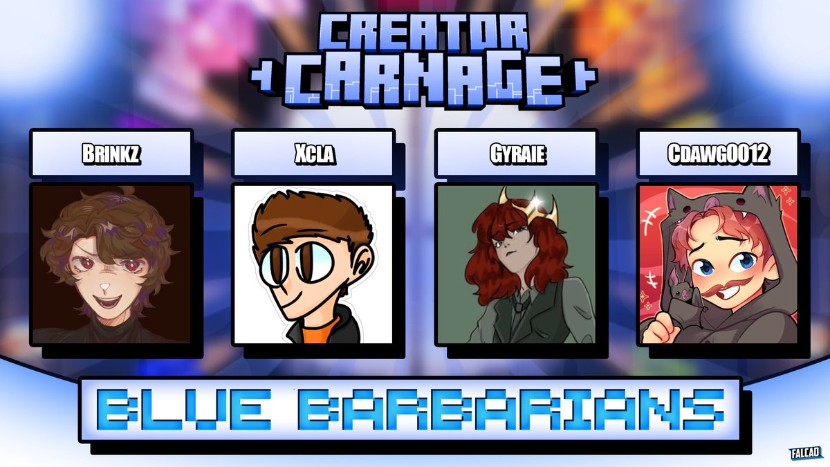 Introducing the Blue Barbarians!

<a href="/Brinkzlol/">Brinkz</a> <a href="/realxpoint/">🦋: xcla</a> <a href="/Gyraie/">Nyx</a> <a href="/Cdawg0012/">Cdawg 🦇</a> 

Watch them create carnage on Saturday 9th August at 3pm EST / 8pm BST!