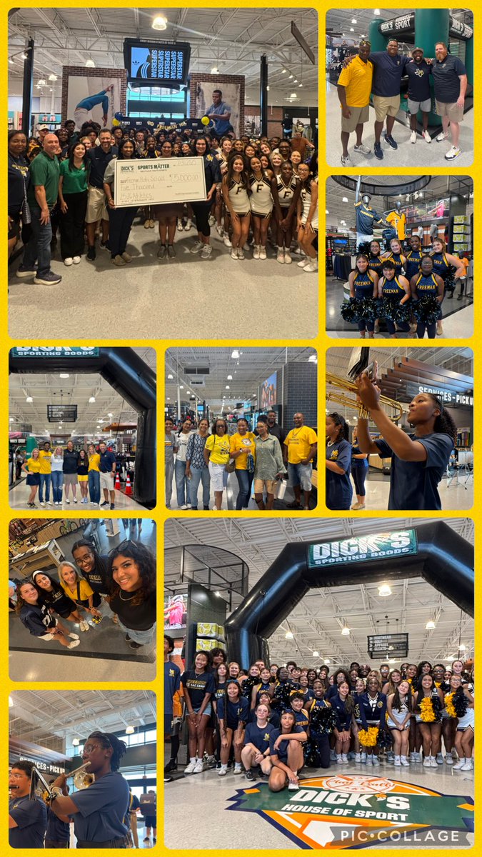 Freeman High School Athletics (@fhsgoldsports) on Twitter photo What a night! Thanks to our athletes, parents, and coaches for coming out to support! Thanks Dick’s Sporting Goods for gifting our booster club the Sports Matter $5K! <a href="/GoldenFHSEagles/">Freeman High School</a> <a href="/GinaBCobb/">Gina Cobb</a> <a href="/DICKS/">DICK'S Sporting Goods</a> What a night! Thanks to our athletes, parents, and coaches for coming out to support! Thanks Dick’s Sporting Goods for gifting our booster club the Sports Matter $5K! <a href="/GoldenFHSEagles/">Freeman High School</a> <a href="/GinaBCobb/">Gina Cobb</a> <a href="/DICKS/">DICK'S Sporting Goods</a>
