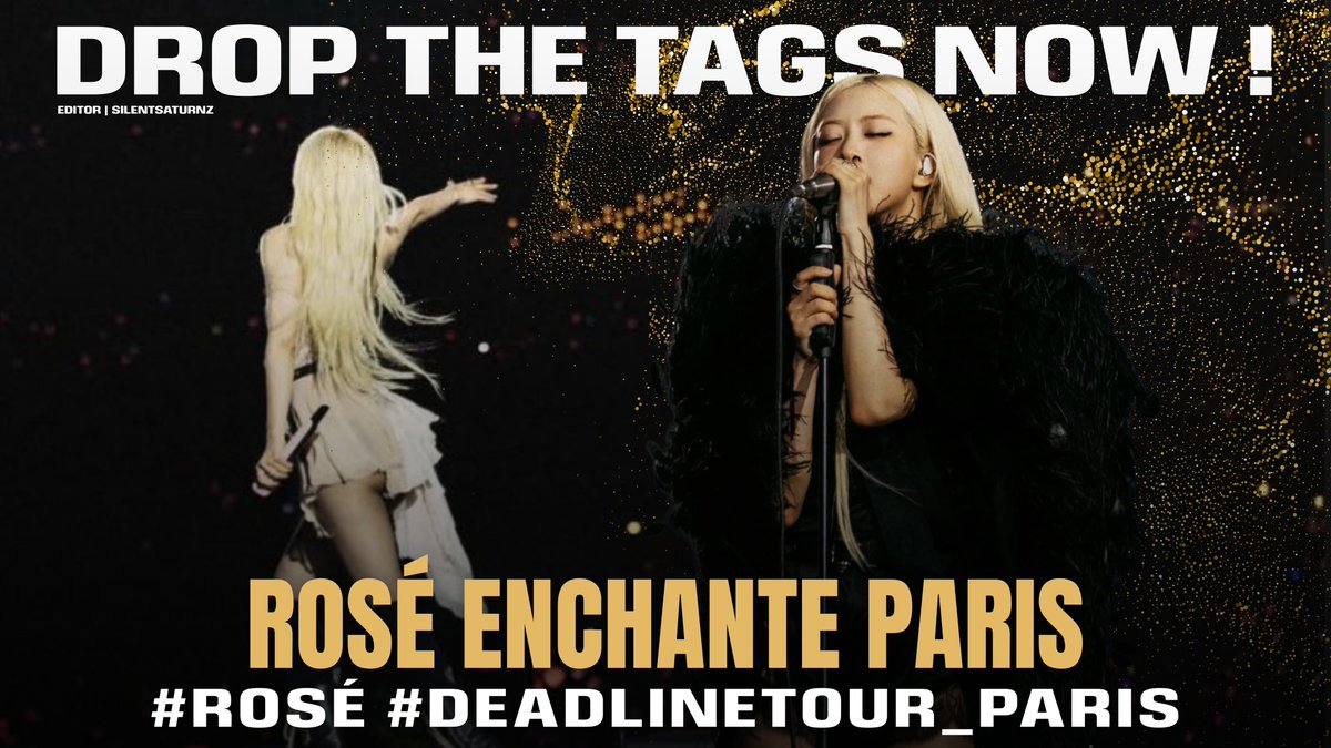RT and Reply🫶

ROSÉ ENCHANTE PARIS
#ROSÉ #DEADLINETOUR_PARIS