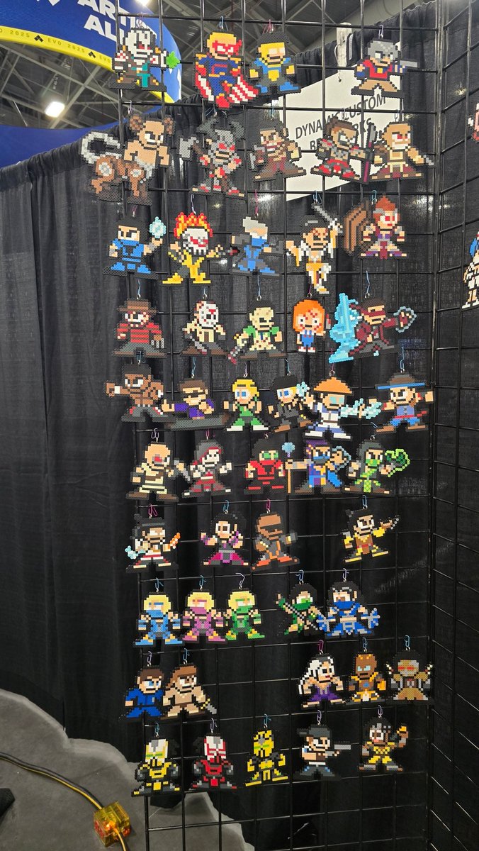 Kanme_Studios's tweet image. #mortalkombat1 fans &amp;amp; players. The Kanme booth has all playable characters. Keychains are running low. Stickers are plentiful. @DynamicBeadwork has #mk1 bead art as well! Drop by A136 &amp;amp; A137 at @Evo artist alley! Also gl @Grr_George!
#artistalley #EVO #EVO2025