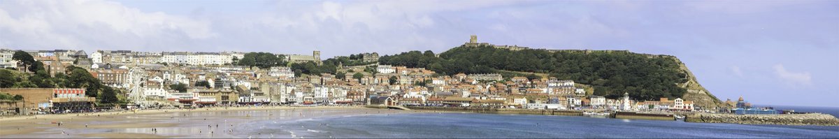 Beautiful #Scarborough on the #Yorkshire coat on a sunny day a couple of weeks ago. I have reduced the image to 18x3 inches from its 72” original #landscapephotography #landscape