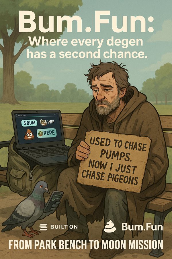 Olu2045's tweet photo. Check the coolest thing on @BumLifeToken
https://t.co/sbWqmc07Ok isnโt just a coin, itโs a fkn movement.
From park bench dreams to meme coin streams ๐ฉ
Weโre uniting the broke, the bold, and the beautifully unhinged ๐ง
Get in earlyโฆ or get left sleeping ๐ด
#BumFun #Solana https://t.co/PXYIQ60vtX