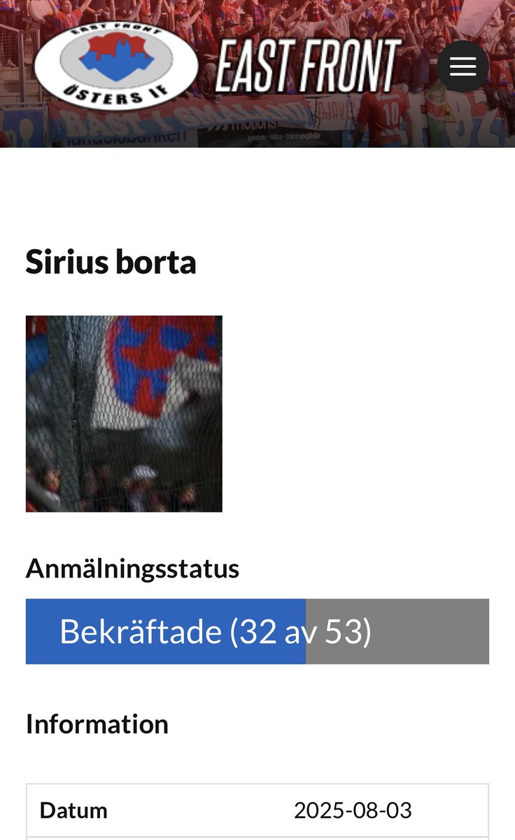Måstematch för Easter Påskägg IF i Allsvenskan efter 213 år i Superettan. 

"Yes vi åker upp med 32 man."

Fyfan.

Tvångsnedflytta Östers IF. 
Avregistrera East Front. 
Spräng Växjö stad.