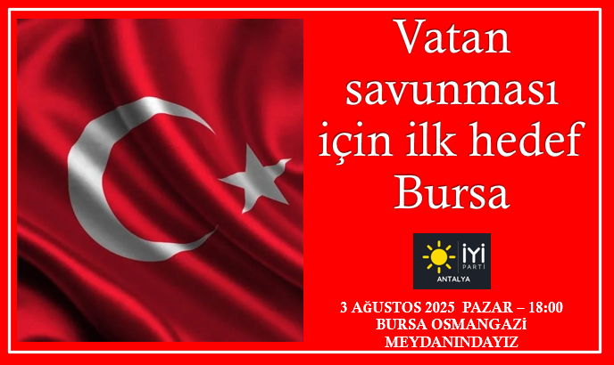 İYİ Parti Antalya İl Başkanlığı (@antalyaiyiparti) on Twitter photo Genel Başkanımız Sayın Müsavat Dervişoğlu'nun kazdığı siperde yanında saf tutarak Vatanımızı ve Cumhuriyetimizi savunmaya #Bursa'ya gidiyoruz.
🗓 02.08.2025-C.Tesi
🕛 23:59
❗️ İYİ Parti Antalya İl Başkanlığı önünden hareket ediyoruz.
<a href="/MDervisogluTR/">Müsavat Dervişoğlu</a>
<a href="/HasanToktasTR/">Hasan Toktaş</a>
<a href="/iyiparti/">İYİ Parti</a> Genel Başkanımız Sayın Müsavat Dervişoğlu'nun kazdığı siperde yanında saf tutarak Vatanımızı ve Cumhuriyetimizi savunmaya #Bursa'ya gidiyoruz.
🗓 02.08.2025-C.Tesi
🕛 23:59
❗️ İYİ Parti Antalya İl Başkanlığı önünden hareket ediyoruz.
<a href="/MDervisogluTR/">Müsavat Dervişoğlu</a>
<a href="/HasanToktasTR/">Hasan Toktaş</a>
<a href="/iyiparti/">İYİ Parti</a>