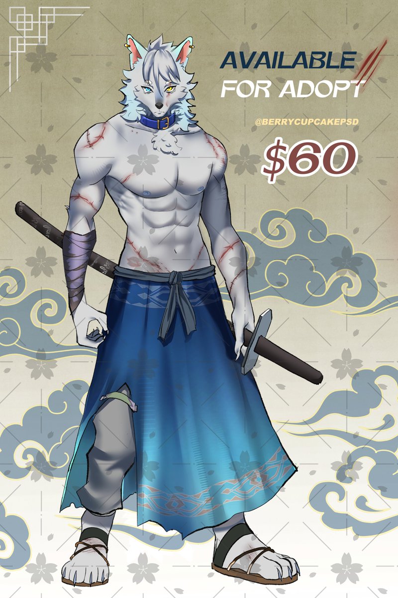 berrycupcakepsd's tweet photo. ‼️WOLF ADOPT ‼️
Samurai Wolf $60
if interested, DM or reply below
Payment via Paypal
#furry #adopt #wolf #wolfAdopt #AdoptBot #adoptables #OC #characterdesign https://t.co/WeT6A1A56h