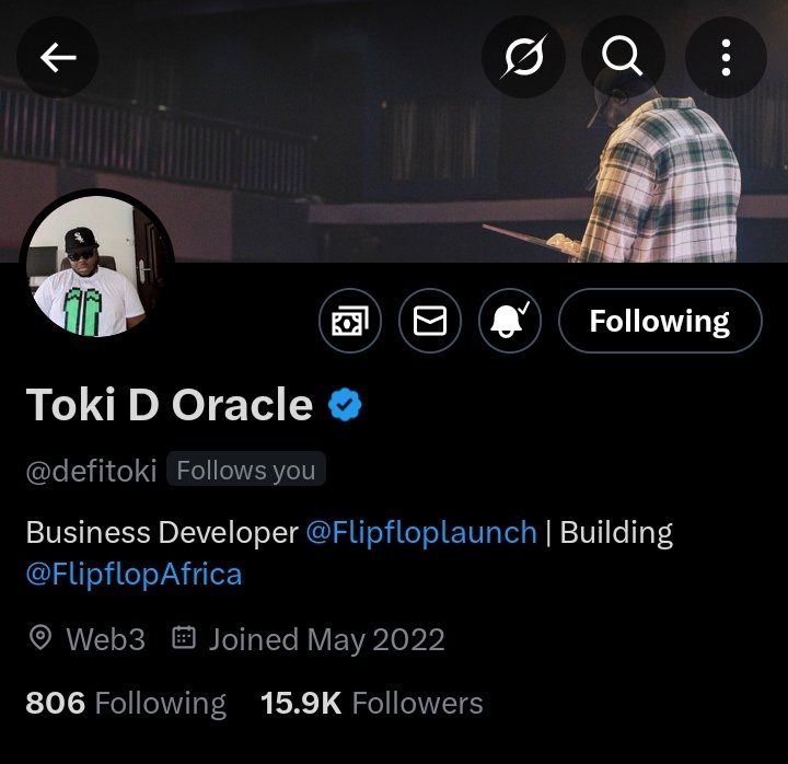 PirateXylem.eth (@piratexylem) on Twitter photo Just got a follow from the biggest BD in CT 🫡
Means a lot, <a href="/defitoki/">Toki D Oracle</a> ⚡
Hopefully I make it to the team to build flipflop with you Just got a follow from the biggest BD in CT 🫡
Means a lot, <a href="/defitoki/">Toki D Oracle</a> ⚡
Hopefully I make it to the team to build flipflop with you