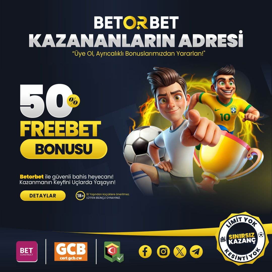 🎉 #BetorBet'ten size harika bir fırsat! 🎉

💸 %50 #Freebet Bonusu ile şansınızı katlayın.

✅ Özel tekliften yararlanmak ve daha fazla bilgi edinmek için hemen web sitemizi ziyaret edin! 

👉 Güncel Giriş İçin tıkla tinyurl.com/bobgiris