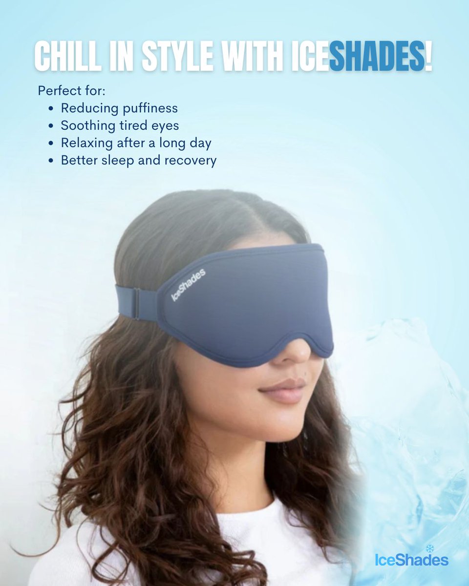 icebeanie's tweet photo. Chill in Style with IceShades! ✨ Treat yourself to the comfort you deserve—because you deserve to feel good every day. 🌿
#IceShades #EyeRelaxation #PuffyEyes #StressRelief #WellnessJourney #CoolComfort #Recovery #BetterSleep #ChillInStyle #RelaxationEssentials #EyeCare https://t.co/jm2IzqgcHG